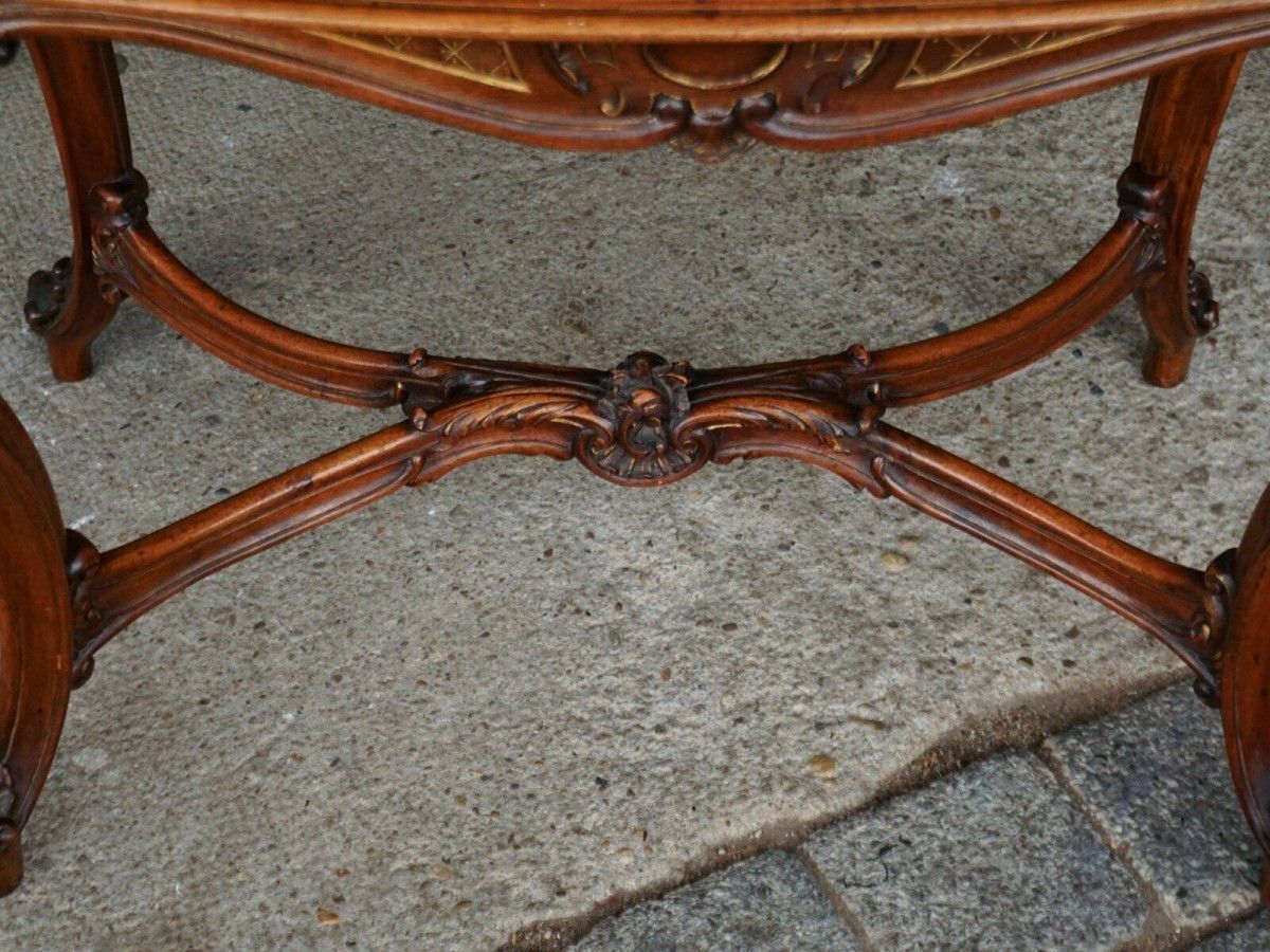 Tisch Wiener Barock Schreibtisch Nussbaum Alt Antik