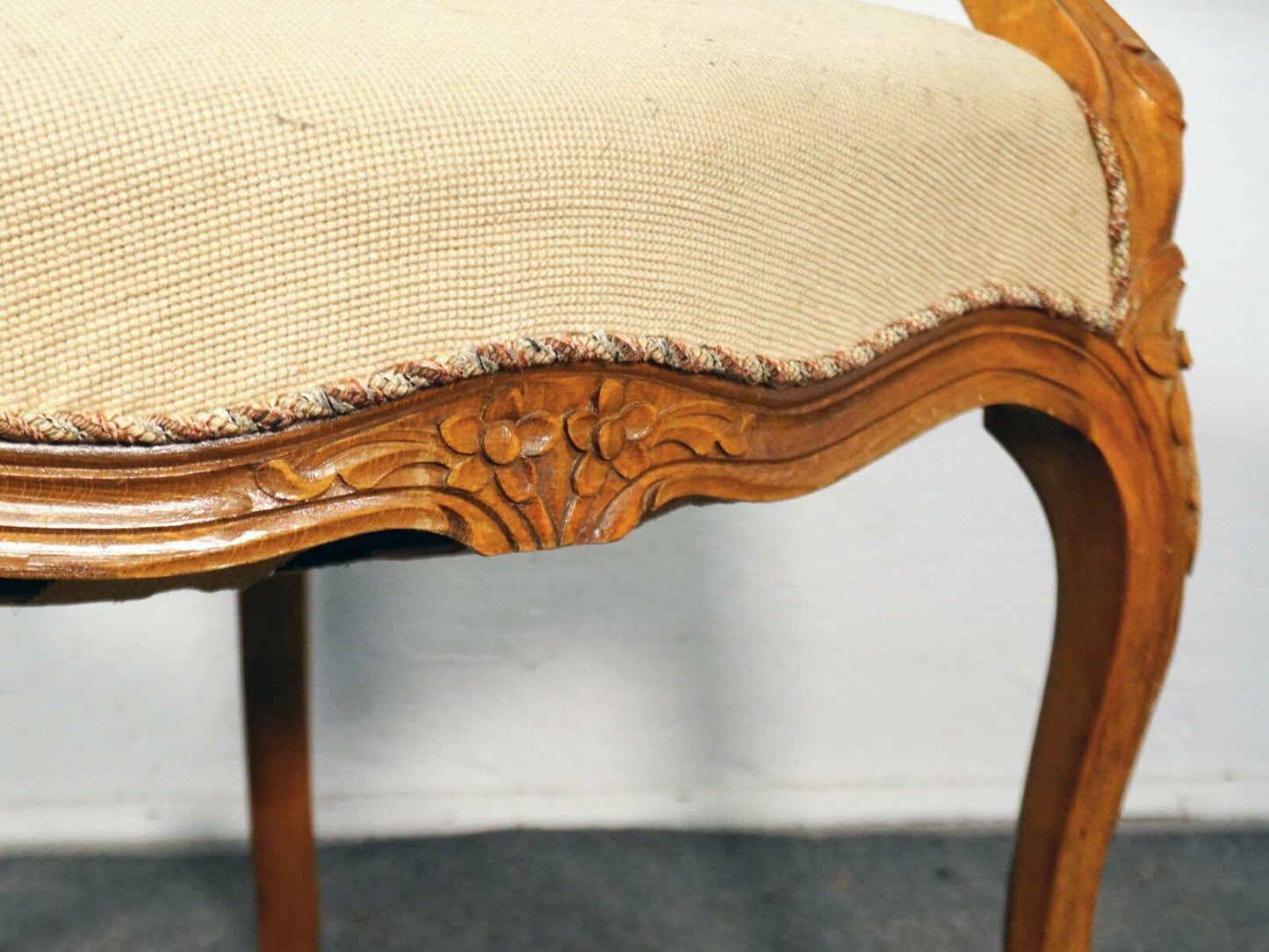 Armlehnsessel Rokoko-Stil Buche Stick Stuhl Alt Antik 2000_0063