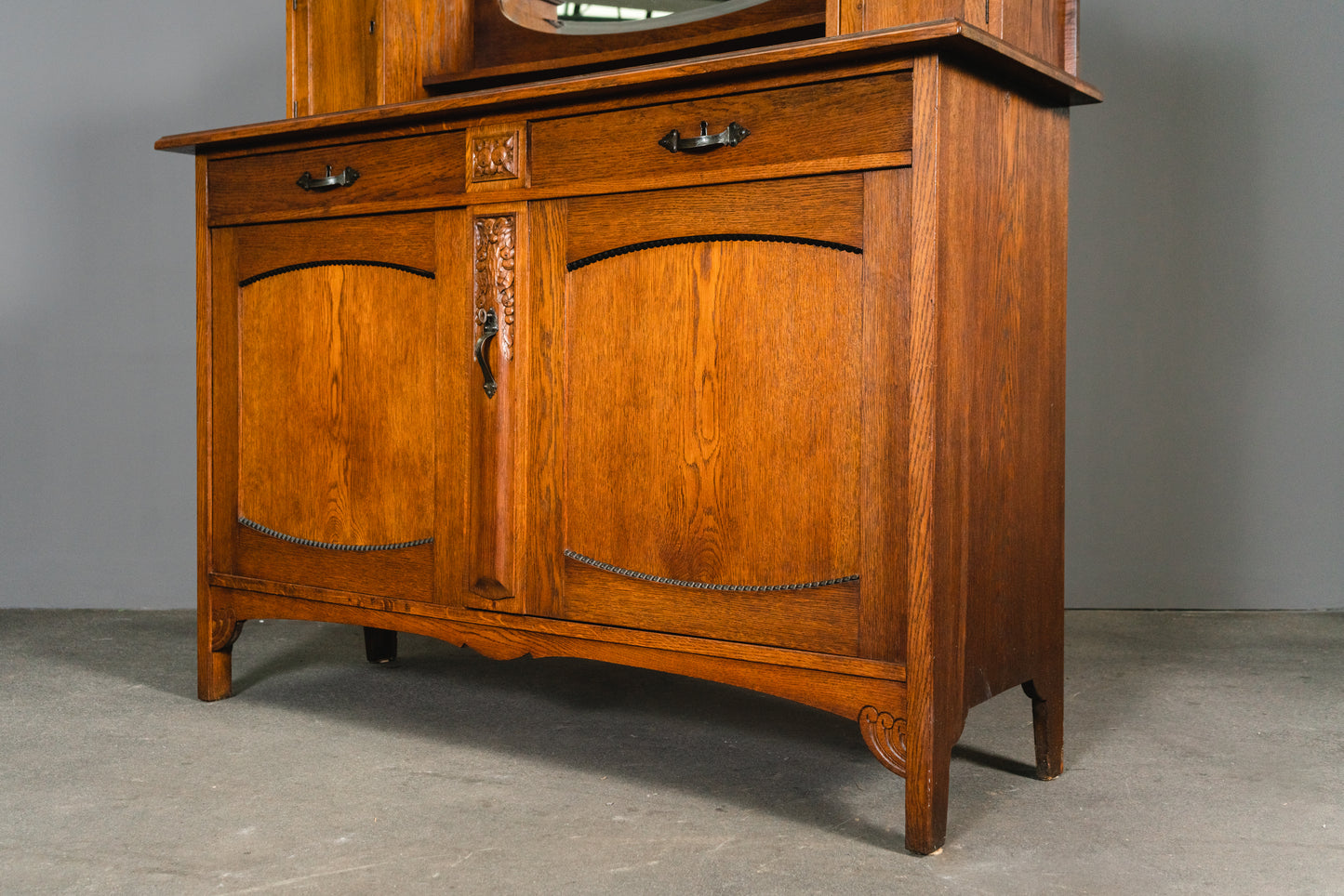 Elegante Jugendstil Anrichte, Anfang des 20.Jahrhunderts - Sideboard Kommode Schrank Regal Alt Antik MÖBLINGER
