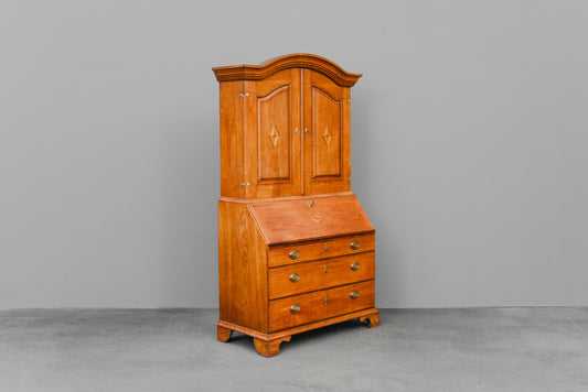 Schrägklappen-Aufsatzsekretär im Biedermeier/Barock Stil - erste Hälfte des 19.Jahrhunderts