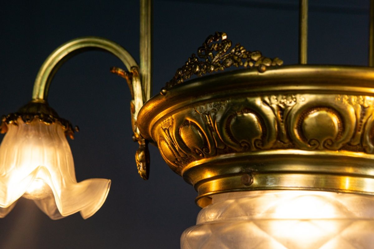 Kronleuchter Leuchte Licht Lampe Antik Alt MÖBLINGER 2403_1102