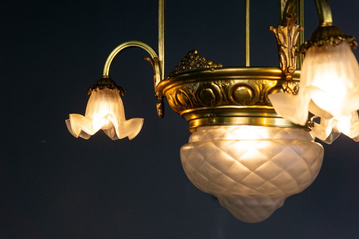 Kronleuchter Leuchte Licht Lampe Antik Alt MÖBLINGER 2403_1102