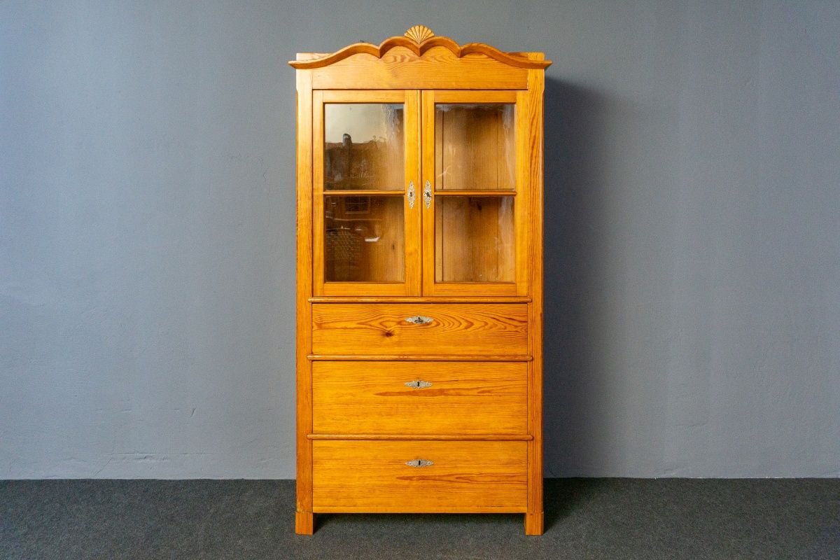 Bücherschrank Küche Schrank Regal Vitrine Alt Antik MÖBLINGER 2411_0502