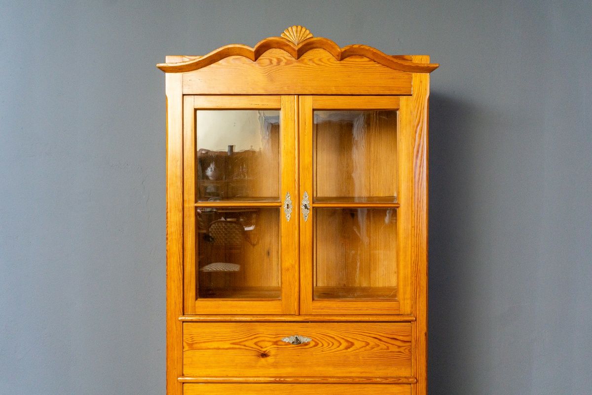 Bücherschrank Küche Schrank Regal Vitrine Alt Antik MÖBLINGER 2411_0502