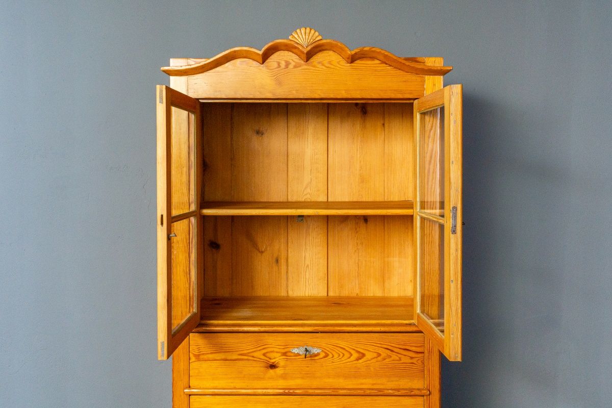 Bücherschrank Küche Schrank Regal Vitrine Alt Antik MÖBLINGER 2411_0502
