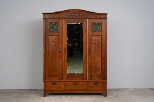 Jugendstil Kleiderschrank in Eiche - Anfang des 20.Jahrhunderts