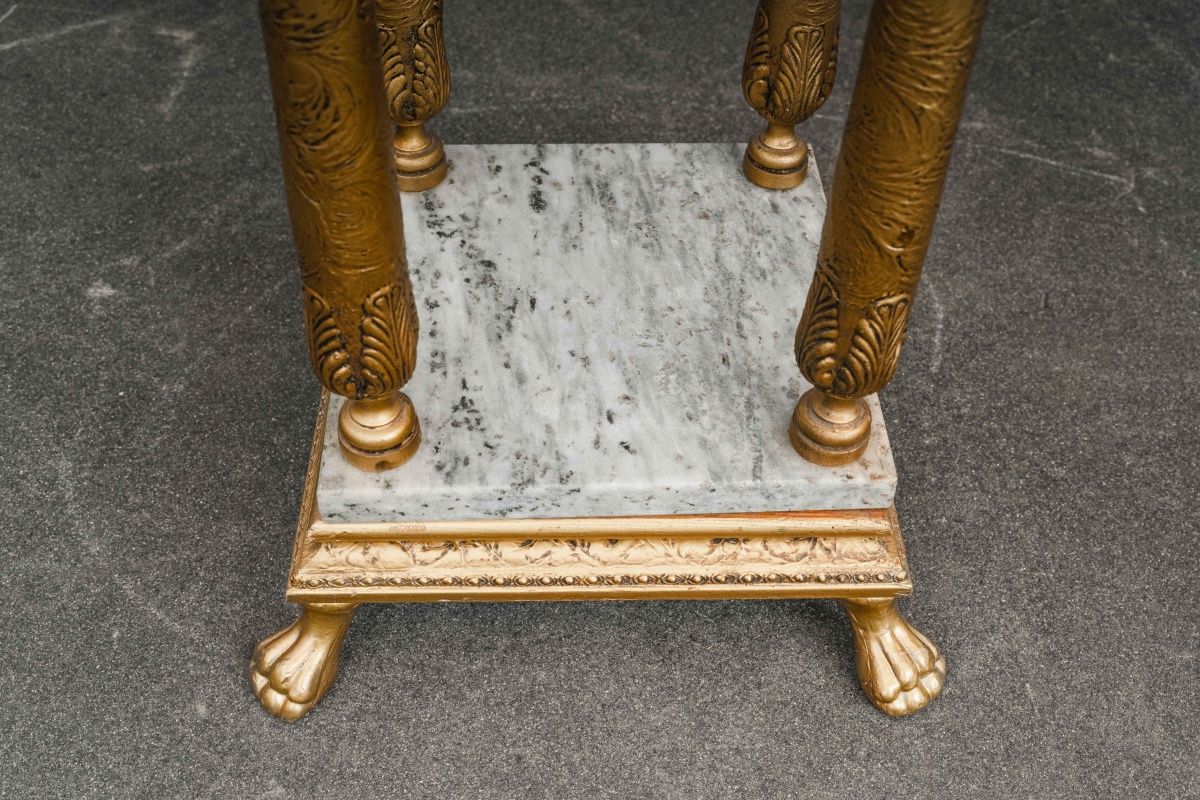 Blumensäule / Podest im Antik Stil mit Marmor - 2.Hälfte des 20.Jahrhunderts
