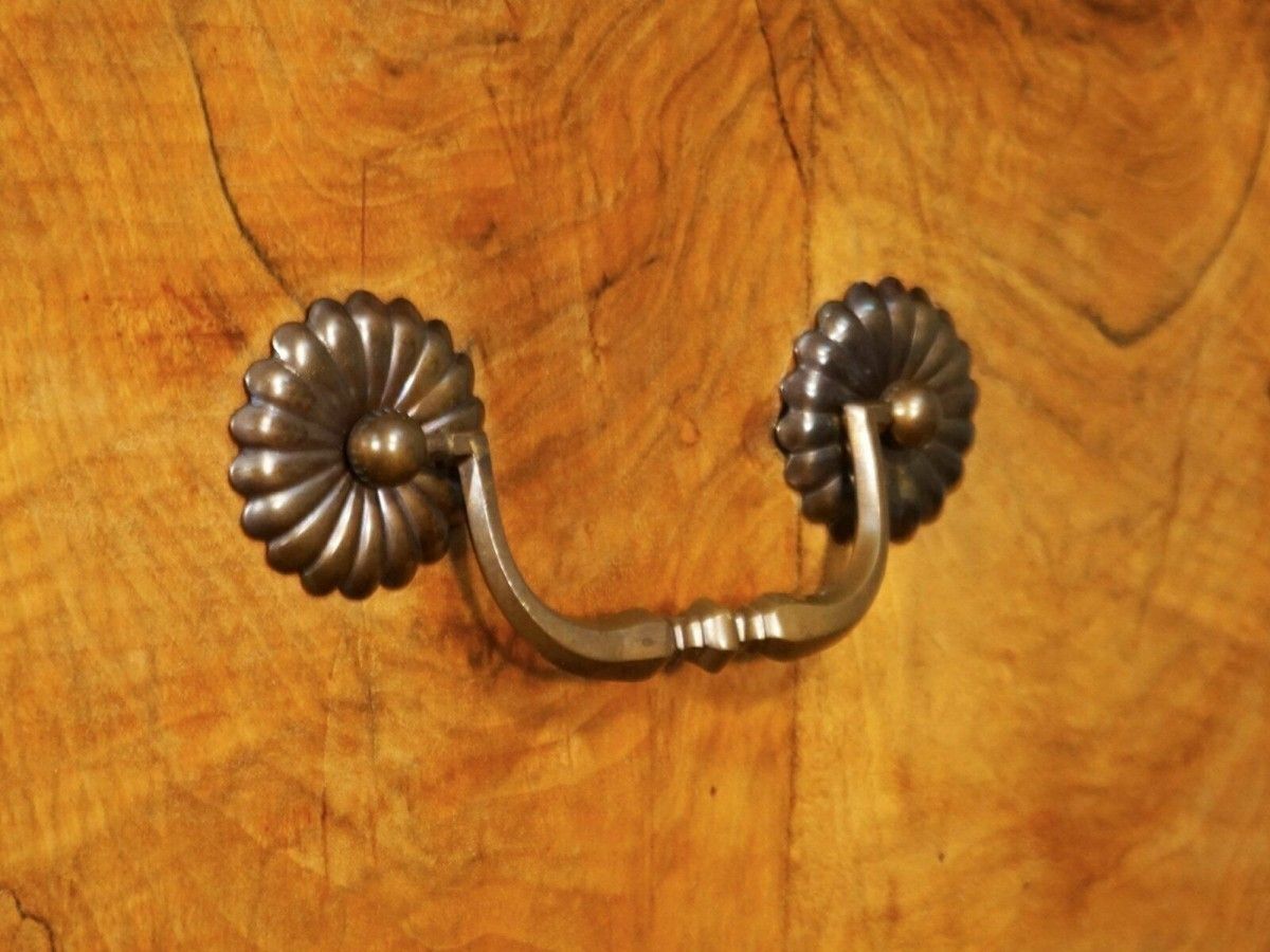 Schrägklappensekretär Biedermeier Nussbaum Alt Antik