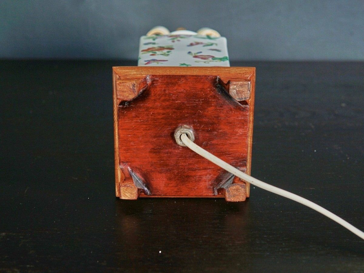 Lampe Asiatika Leuchte Tischlampe Licht Schirm Alt 2103_2206