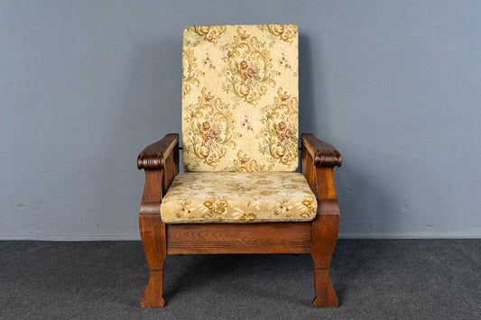 verstellbarer Sessel im typischen Englischen Stil, Anfang des 20.Jahrhunderts - Stuhl Armlehnensessel Chair Alt Antik MÖBLINGER