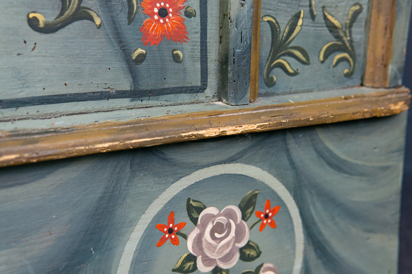 große antike Truhe Flachdeckeltruhe Kiste Kommode Alt 2308_1402