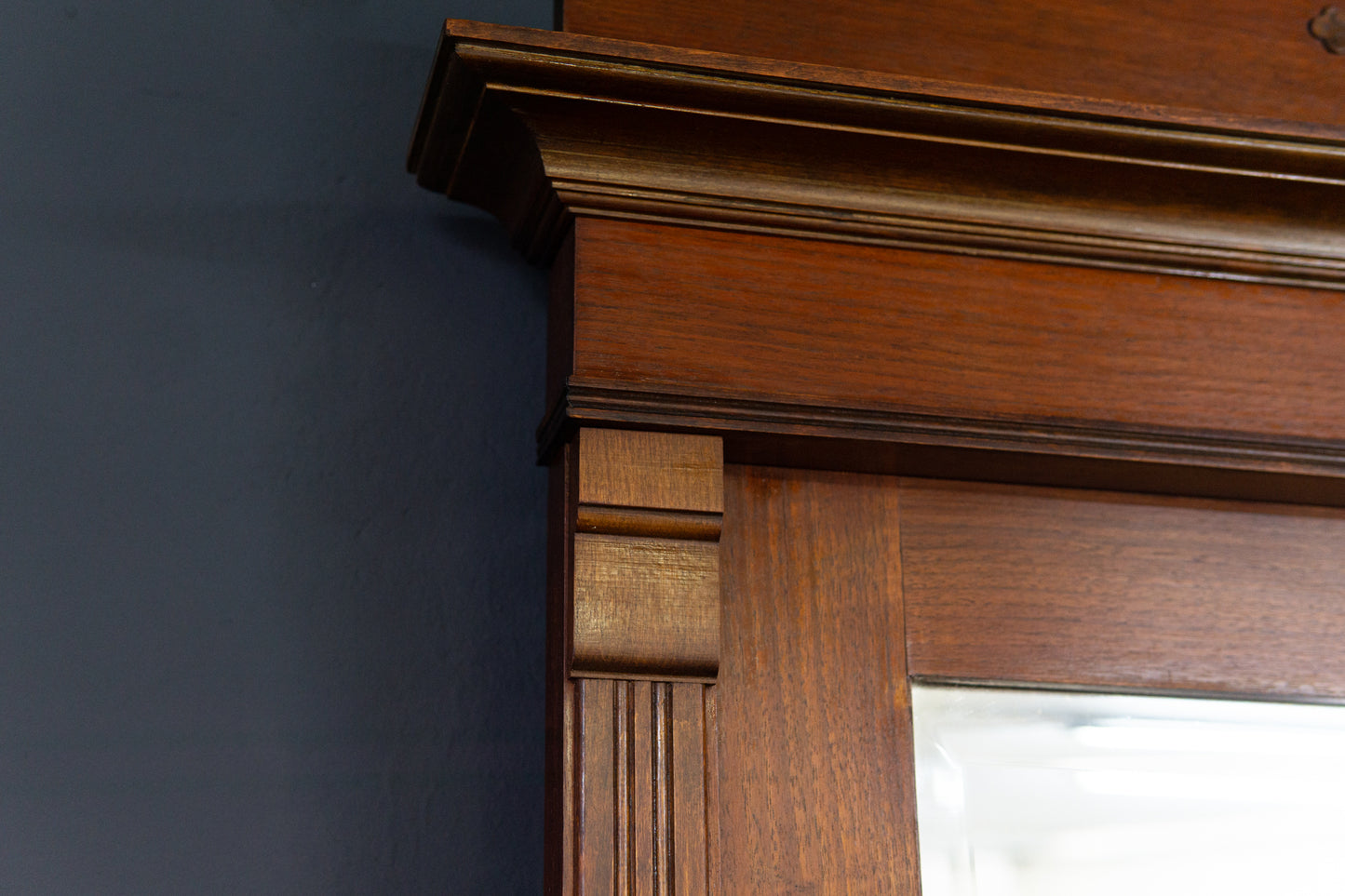 Spiegelaufsatz Spiegel Mirror Flur Garderobe Alt Antik 2207_0503