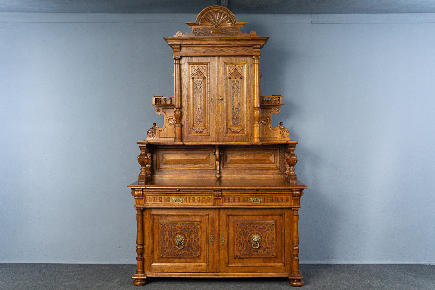 Antik Buffet Schrank Regal Kommode Anrichte Vintage Alt MÖBLINGER 2503_0602