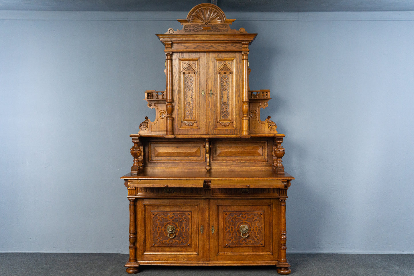 Antik Buffet Schrank Regal Kommode Anrichte Vintage Alt MÖBLINGER 2503_0602