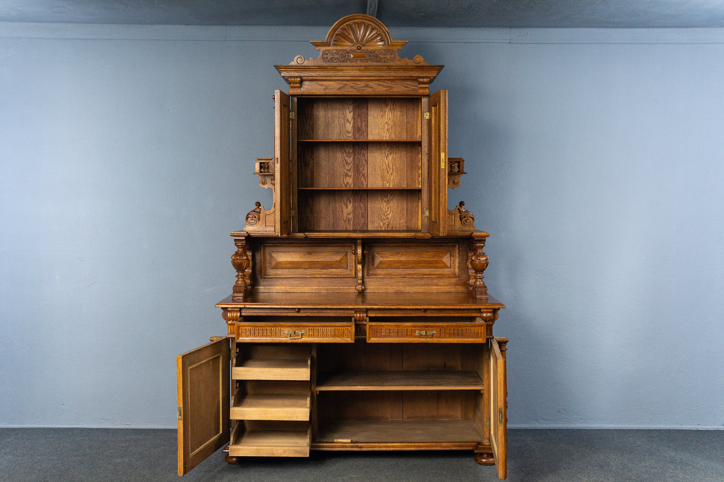 Antik Buffet Schrank Regal Kommode Anrichte Vintage Alt MÖBLINGER 2503_0602