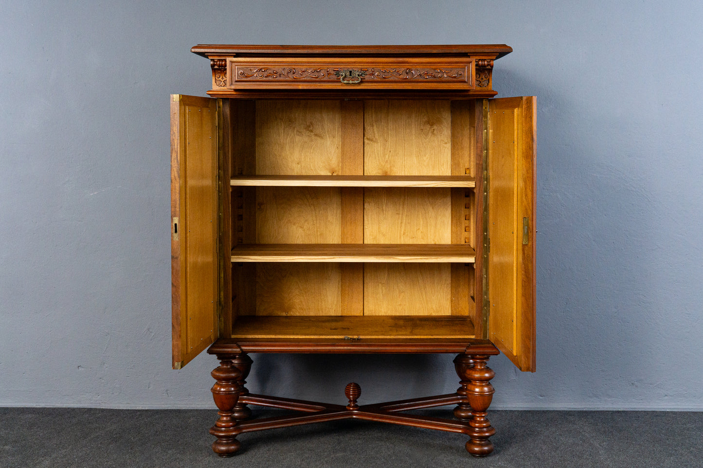 Vitrine Regal Bücherschrank Schrank Kommode Vintage Alt MÖBLINGER 2503_1201