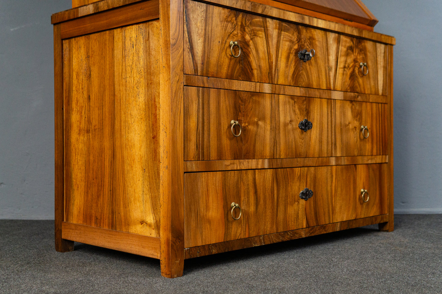 Vintage Sekretär Schreibtisch Vitrine Regal Schrank Alt MÖBLINGER 2503_2503
