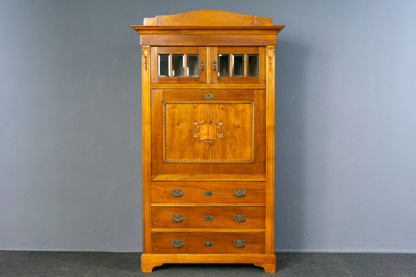 Jugendstil Sekretär Schreibtisch Schrank Kommode Antik MÖBLINGER 2504_0702