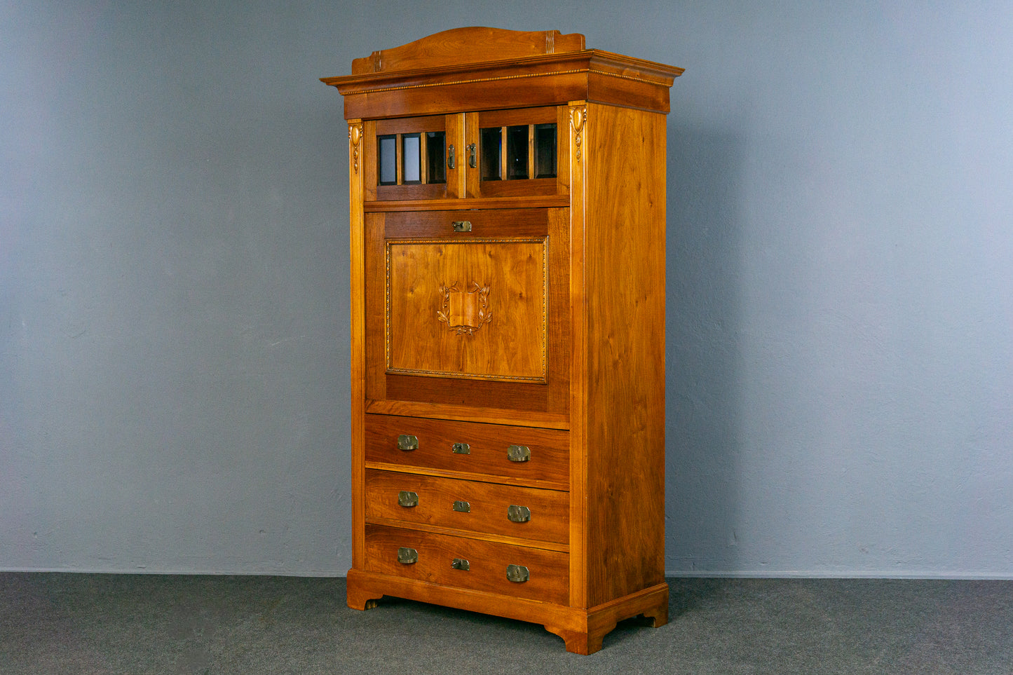 Jugendstil Sekretär Schreibtisch Schrank Kommode Antik MÖBLINGER 2504_0702