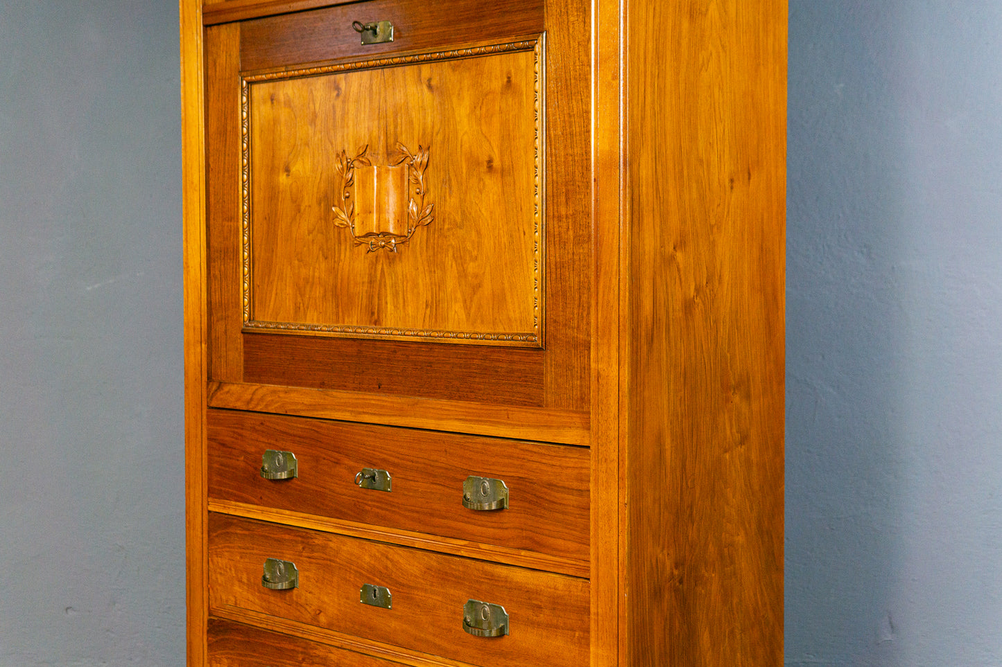 Jugendstil Sekretär Schreibtisch Schrank Kommode Antik MÖBLINGER 2504_0702