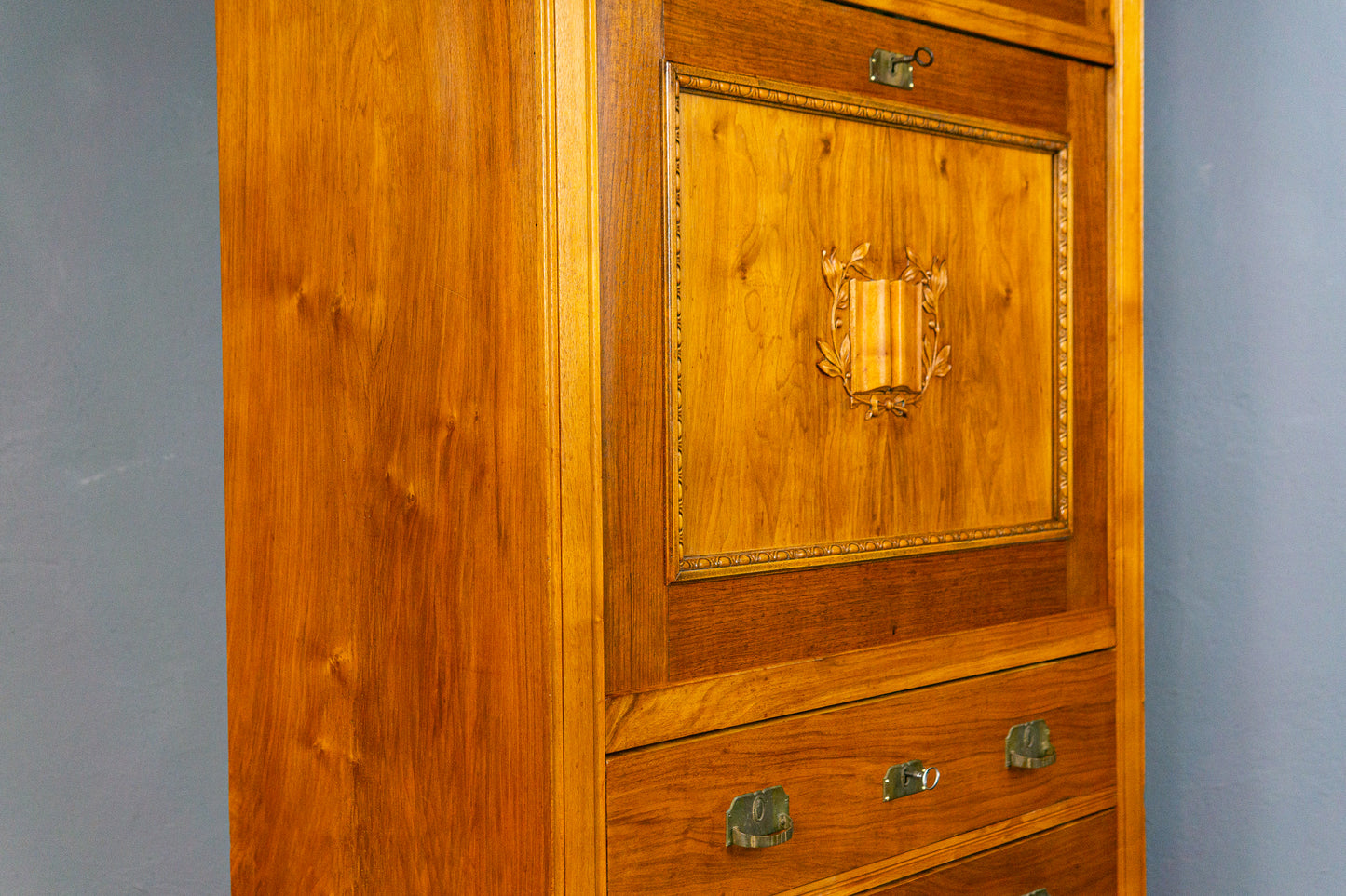 Jugendstil Sekretär Schreibtisch Schrank Kommode Antik MÖBLINGER 2504_0702