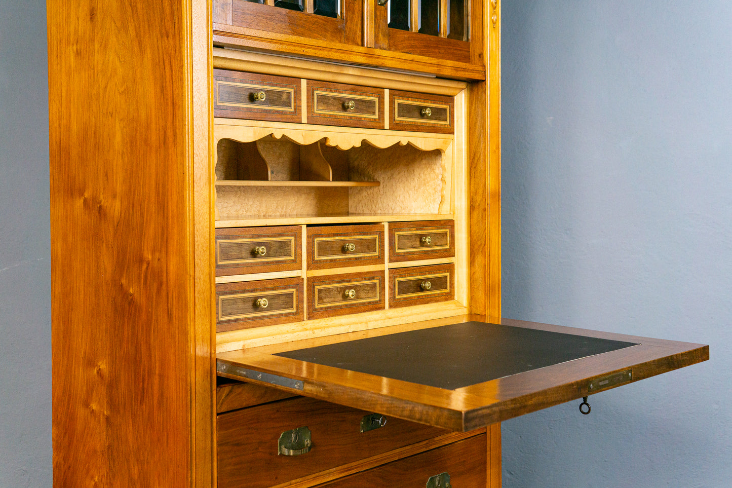 Jugendstil Sekretär Schreibtisch Schrank Kommode Antik MÖBLINGER 2504_0702