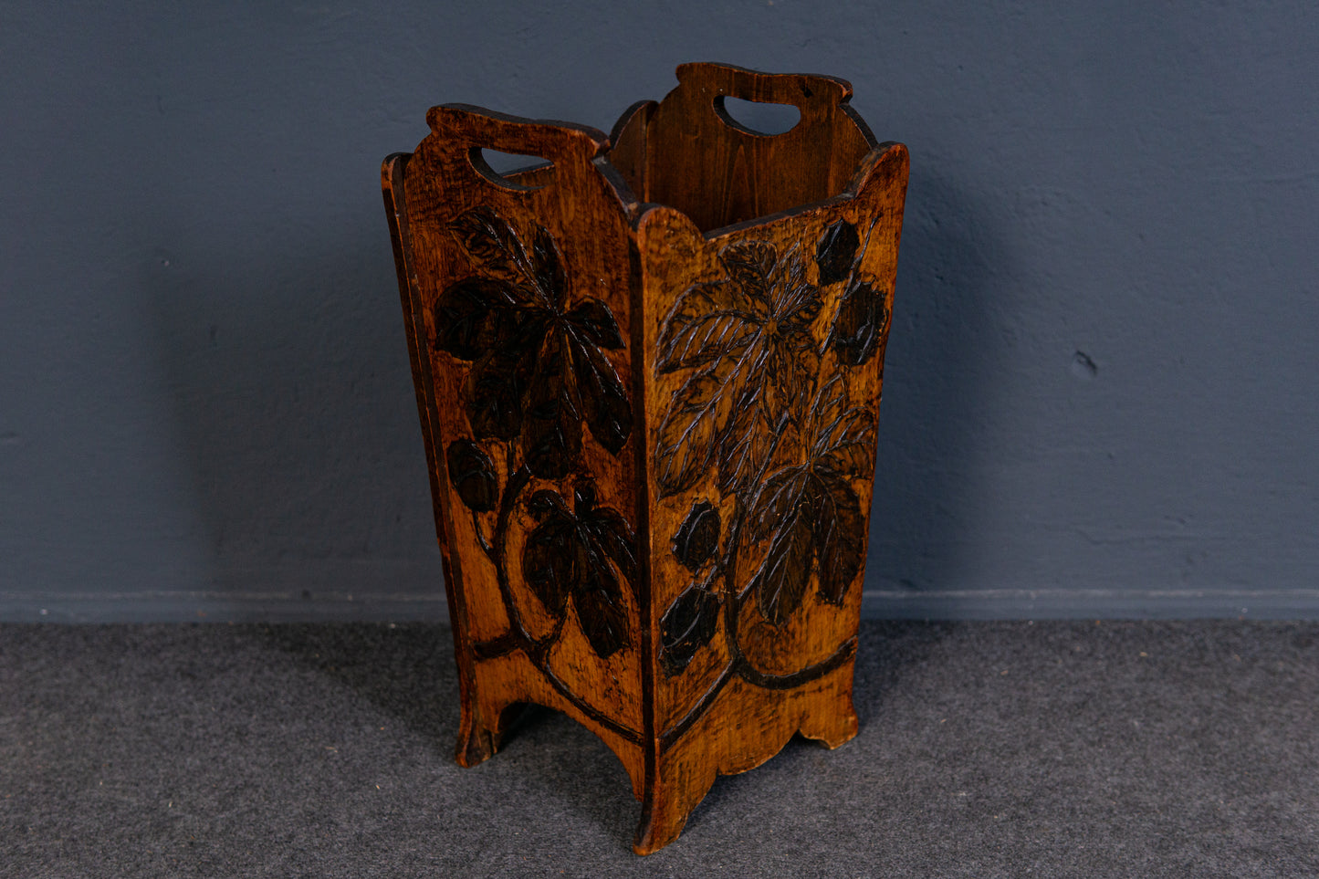 Jugendstil Schirmständer Papierkorb Box Kiste Alt Antik 2310_0704