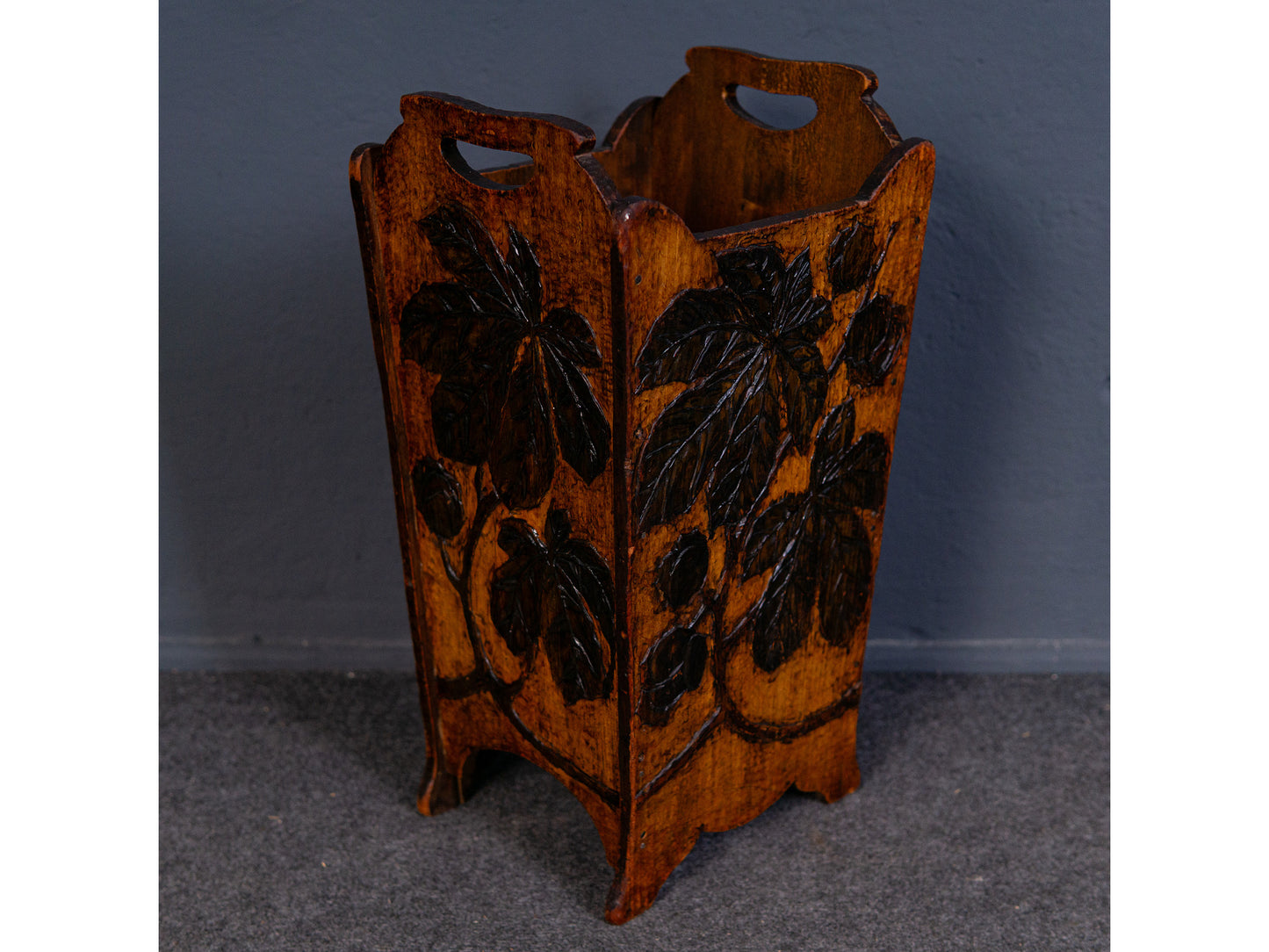 Jugendstil Schirmständer Papierkorb Box Kiste Alt Antik 2310_0704