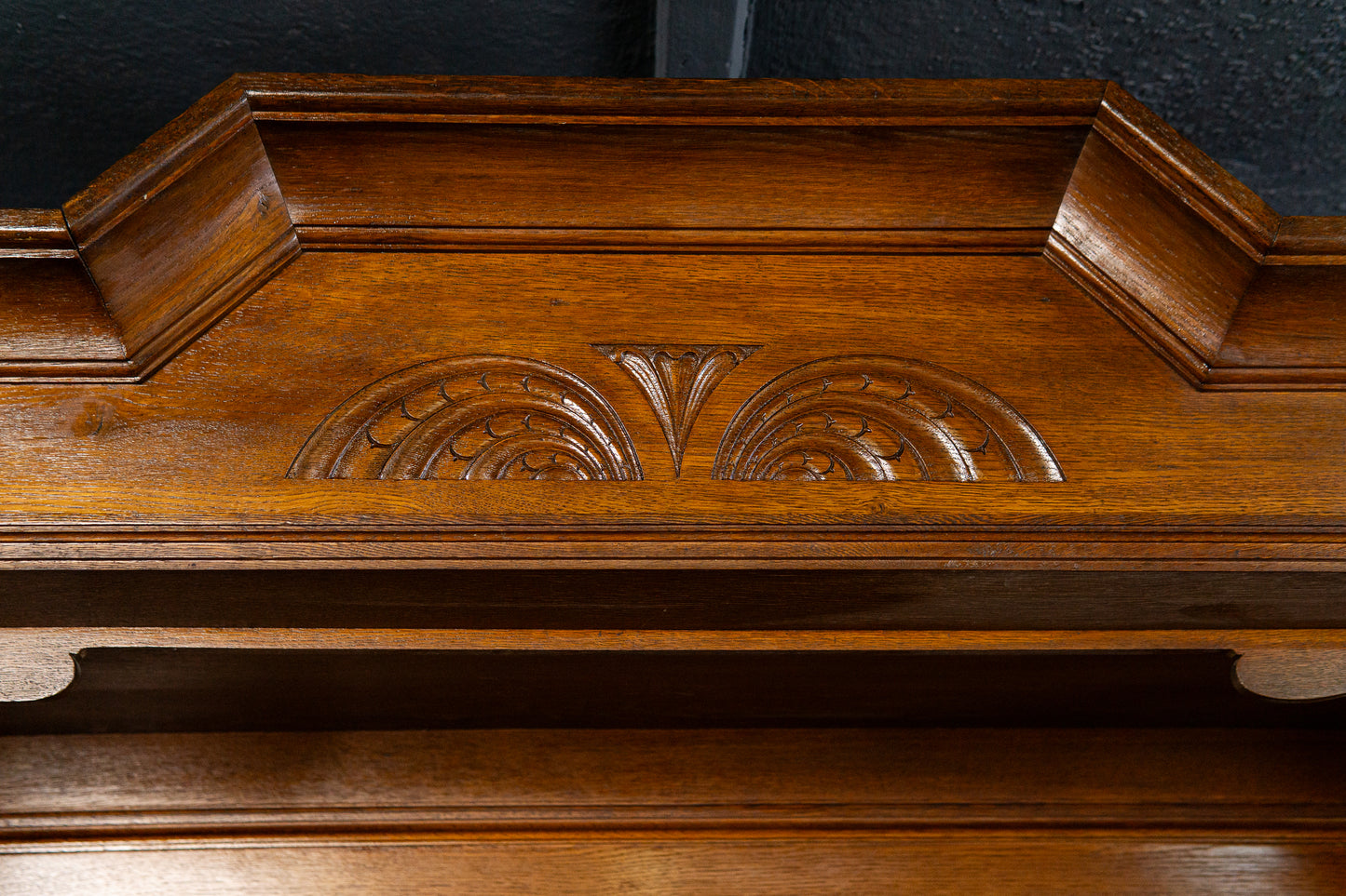 wunderschönes Jugendstil Aufsatzbuffet, Anfang des 20.Jahrhunderts - Eiche Buffet Schrank Anrichte Vitrine Alt Antik MÖBLINGER