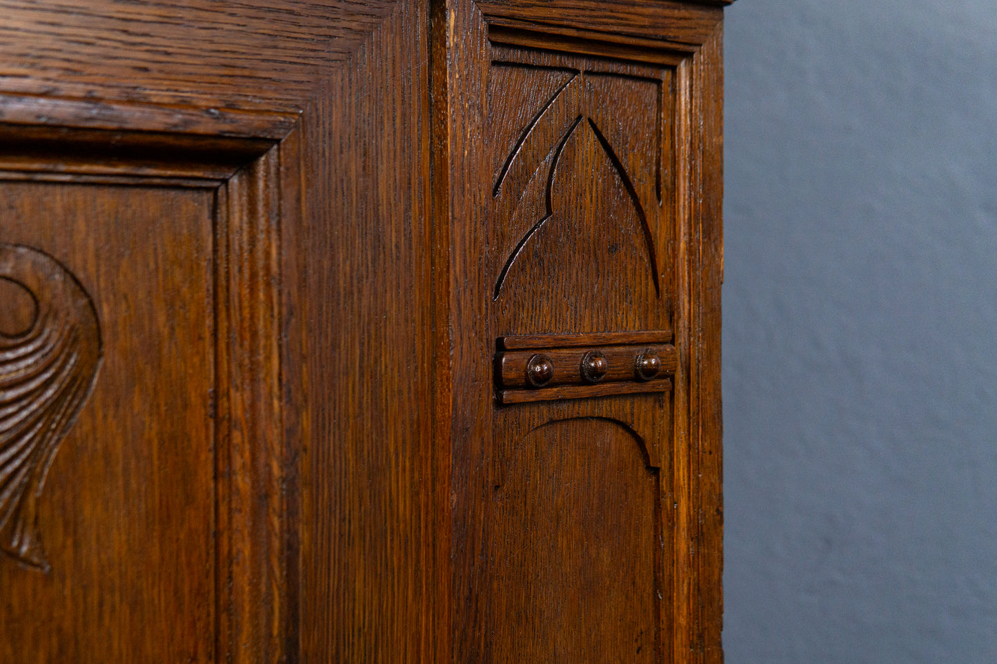 wunderschönes Jugendstil Aufsatzbuffet, Anfang des 20.Jahrhunderts - Eiche Buffet Schrank Anrichte Vitrine Alt Antik MÖBLINGER