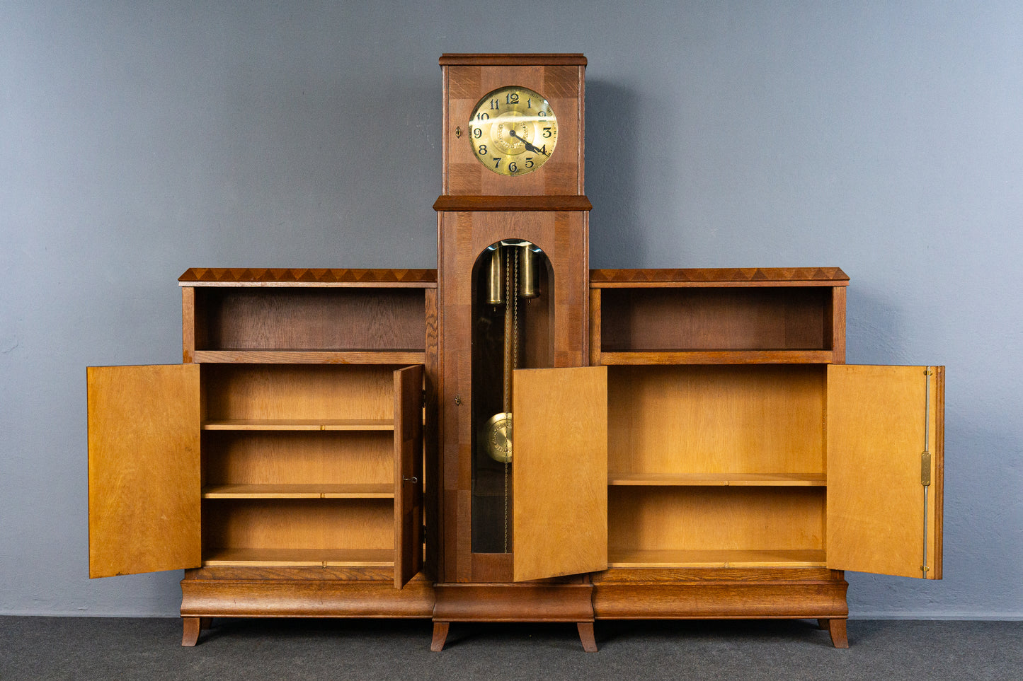 seltener Jugendstil Bücherschrank, Anfang des 20.Jahrhunderts - Schrank Uhr Standuhr Vitrine Kommode Alt Antik MÖBLINGER