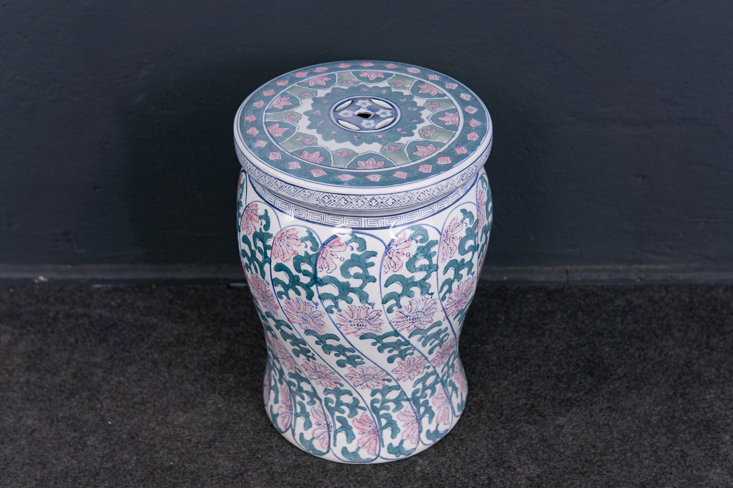 Blumen Tisch Hocker Keramik Porzellan Deko Alt Vintage 2211_2805