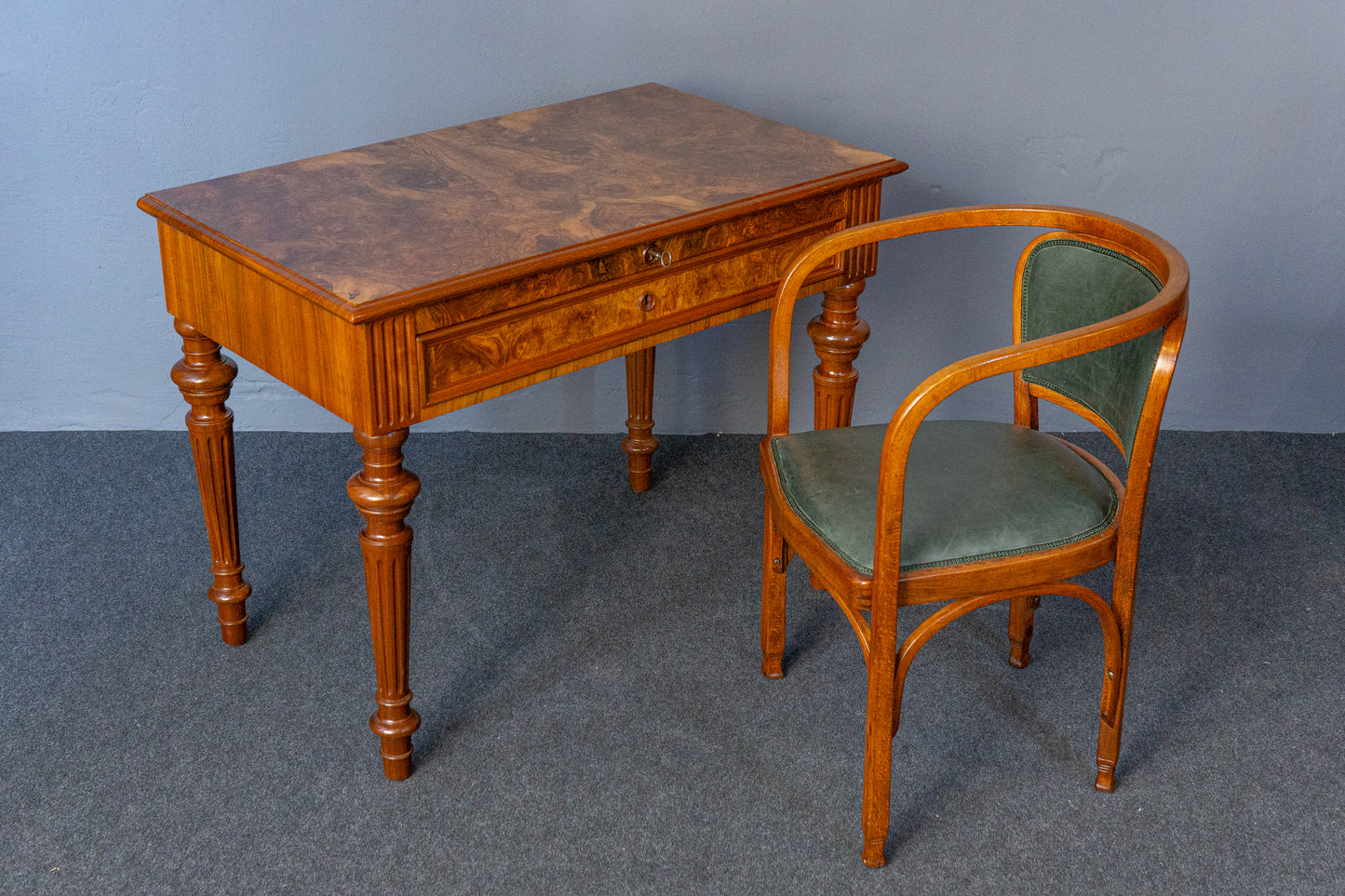 restaur. Gründerzeit Schreibtisch Antik Tisch Sekretär MÖBLINGER 2410_3106