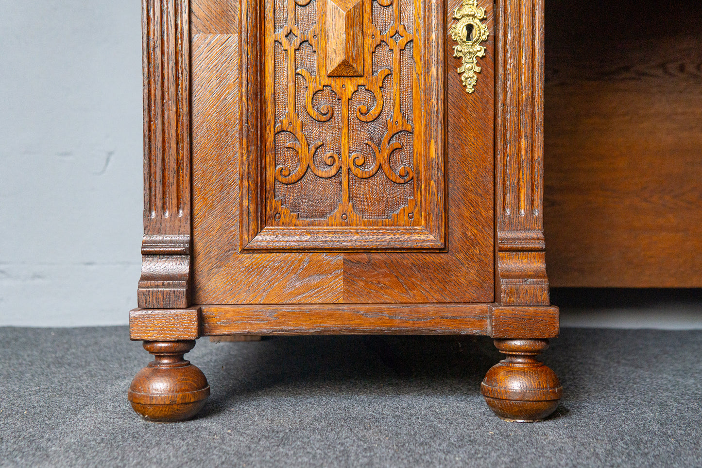 rest. Schreibtisch Sekretär Tisch Desk Büro Eiche Antik MÖBLINGER 2411_1304