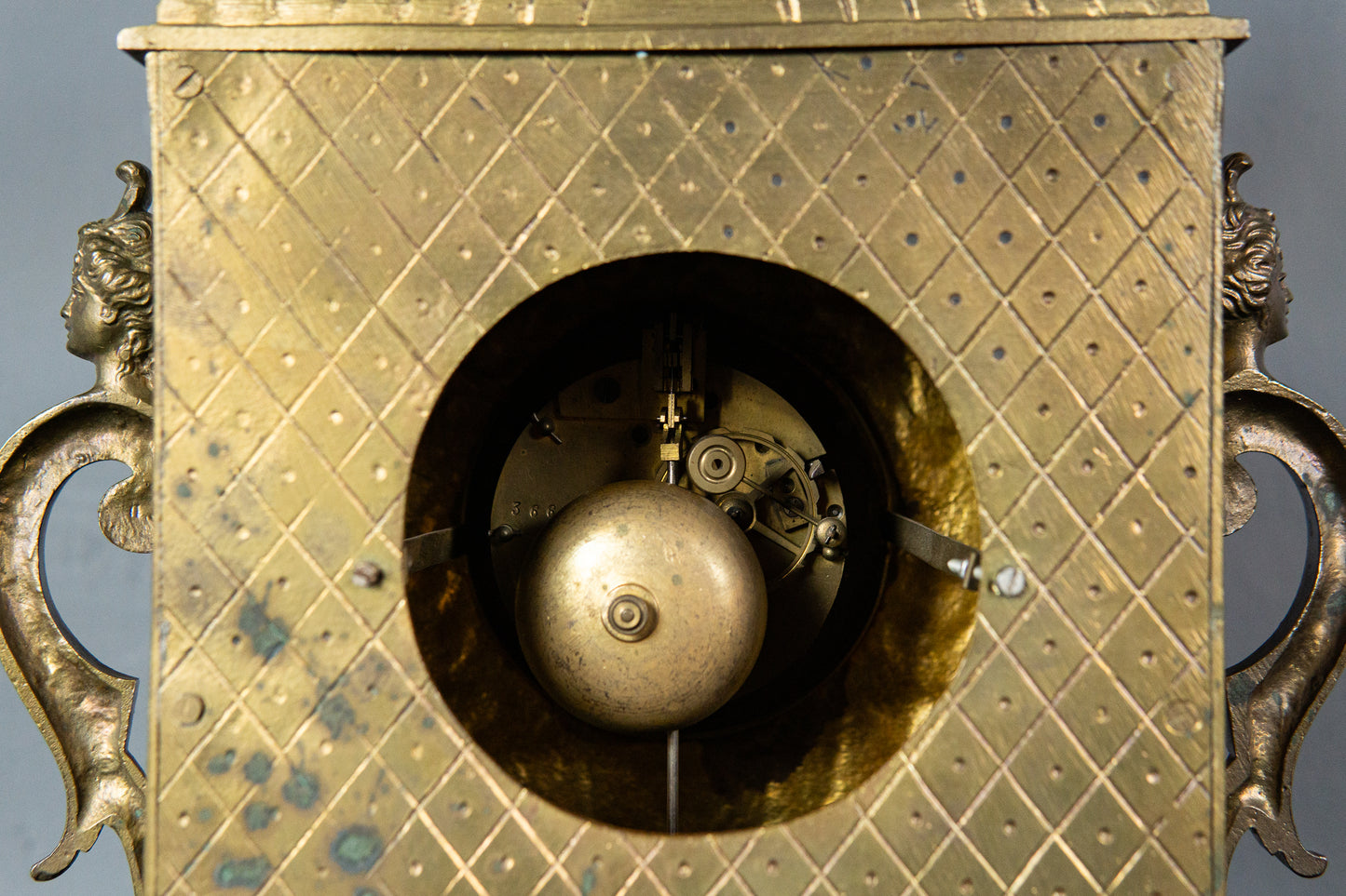 Tischuhr Kaminuhr Messing Uhr Clock Vintage Alt Antik MÖBLINGER 2411_2606