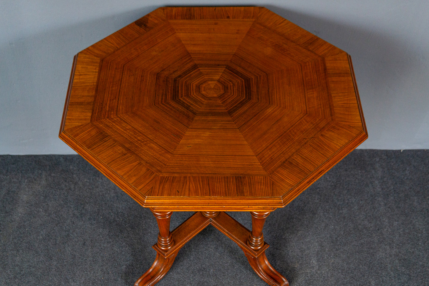 Antik Tisch Gründerzeit Blumen Bank Sofa Couch Alt Table MÖBLINGER 2411_2705