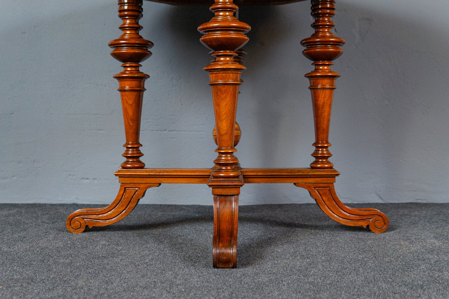 Antik Tisch Gründerzeit Blumen Bank Sofa Couch Alt Table MÖBLINGER 2411_2705