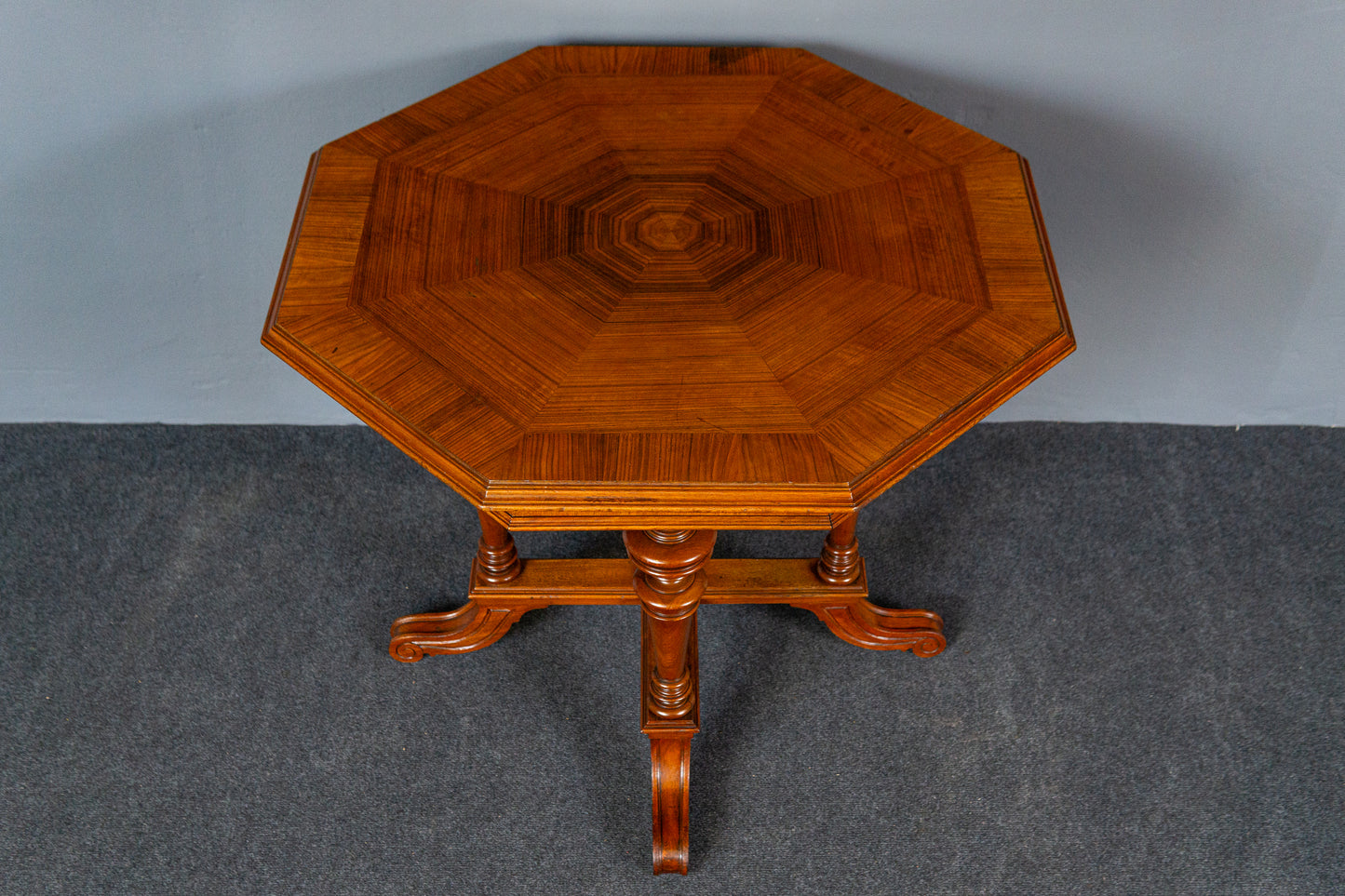 Antik Tisch Gründerzeit Blumen Bank Sofa Couch Alt Table MÖBLINGER 2411_2705