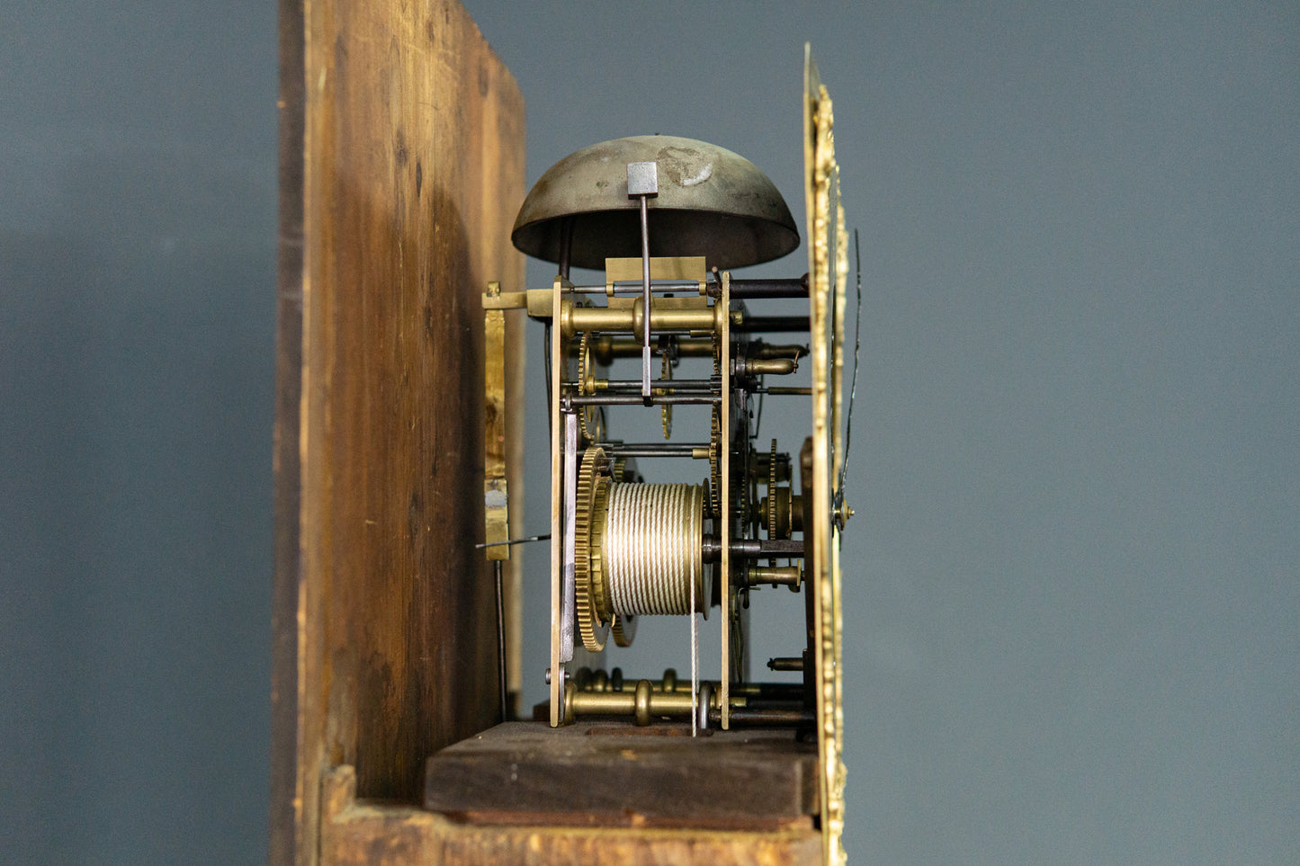 Standuhr Uhr Englisch Eiche Clock Uhrenkasten Alt Antik 2202_2403