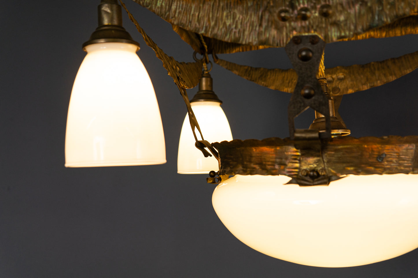 Jugendstil Deckenlampe Leuchter Leuchte Vintage Antik Alt MÖBLINGER 2412_1609