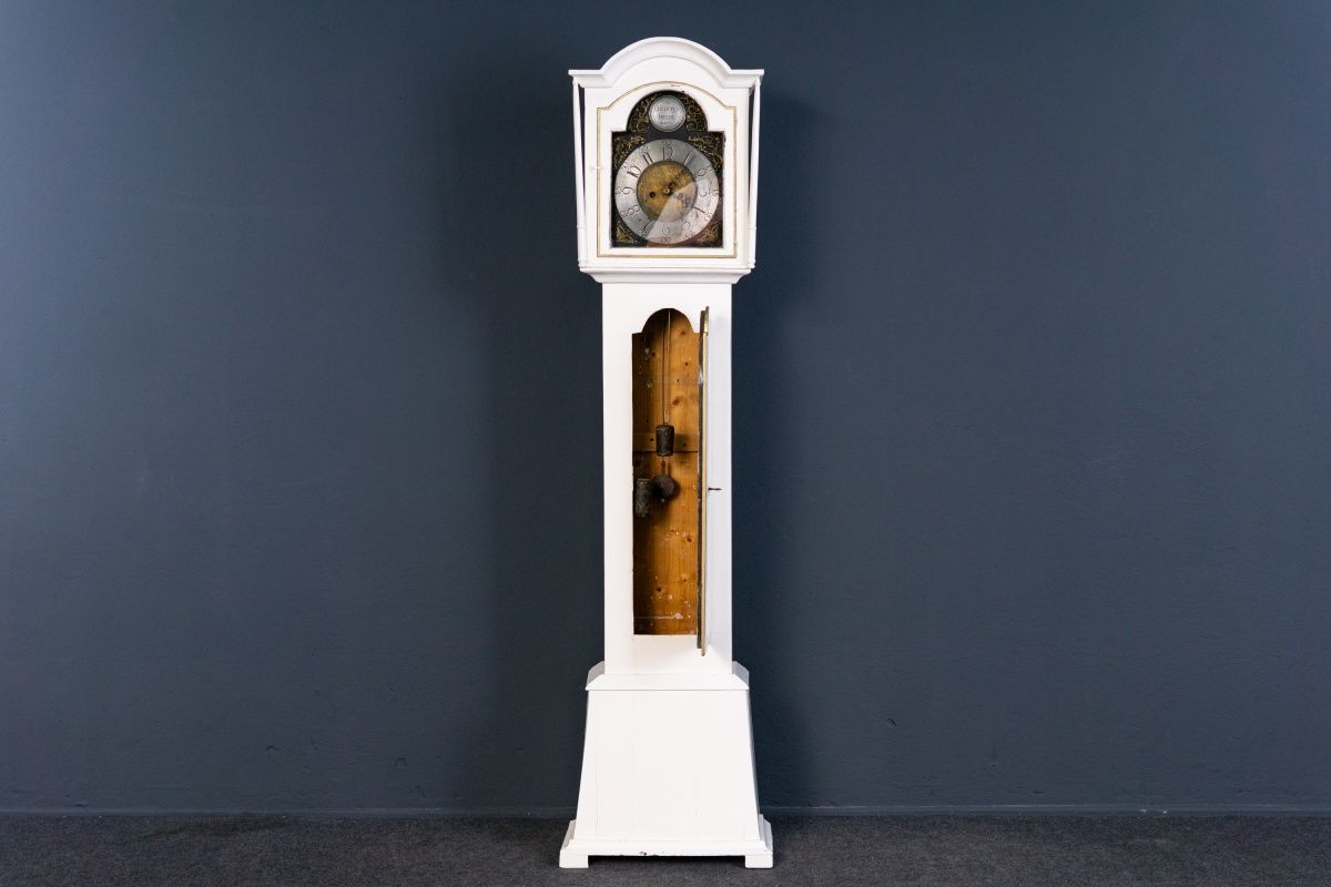 Standuhr Clock Zeit Time Wohnzimmer Uhr Kasten Antik Alt 2308_2401