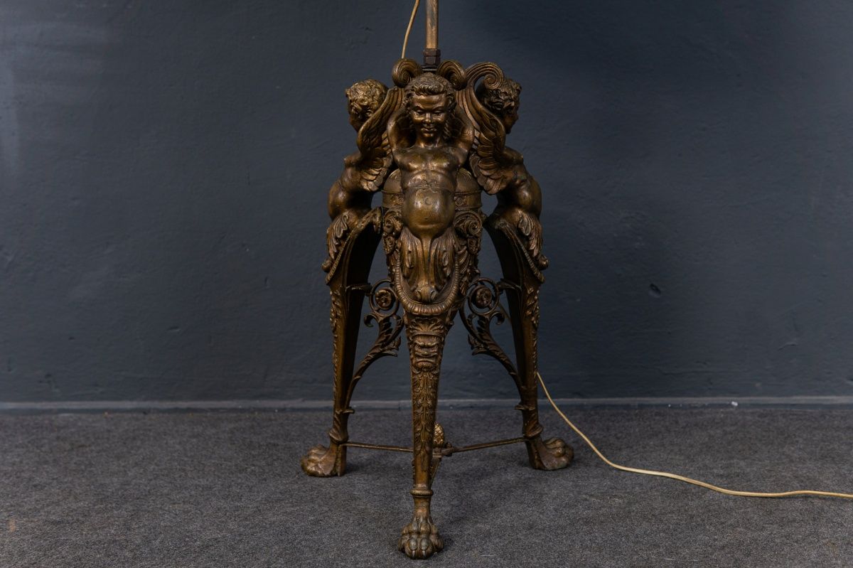 Antike Lampe Licht Leuche Empire Stehlampe Figur Antik 2302_1602