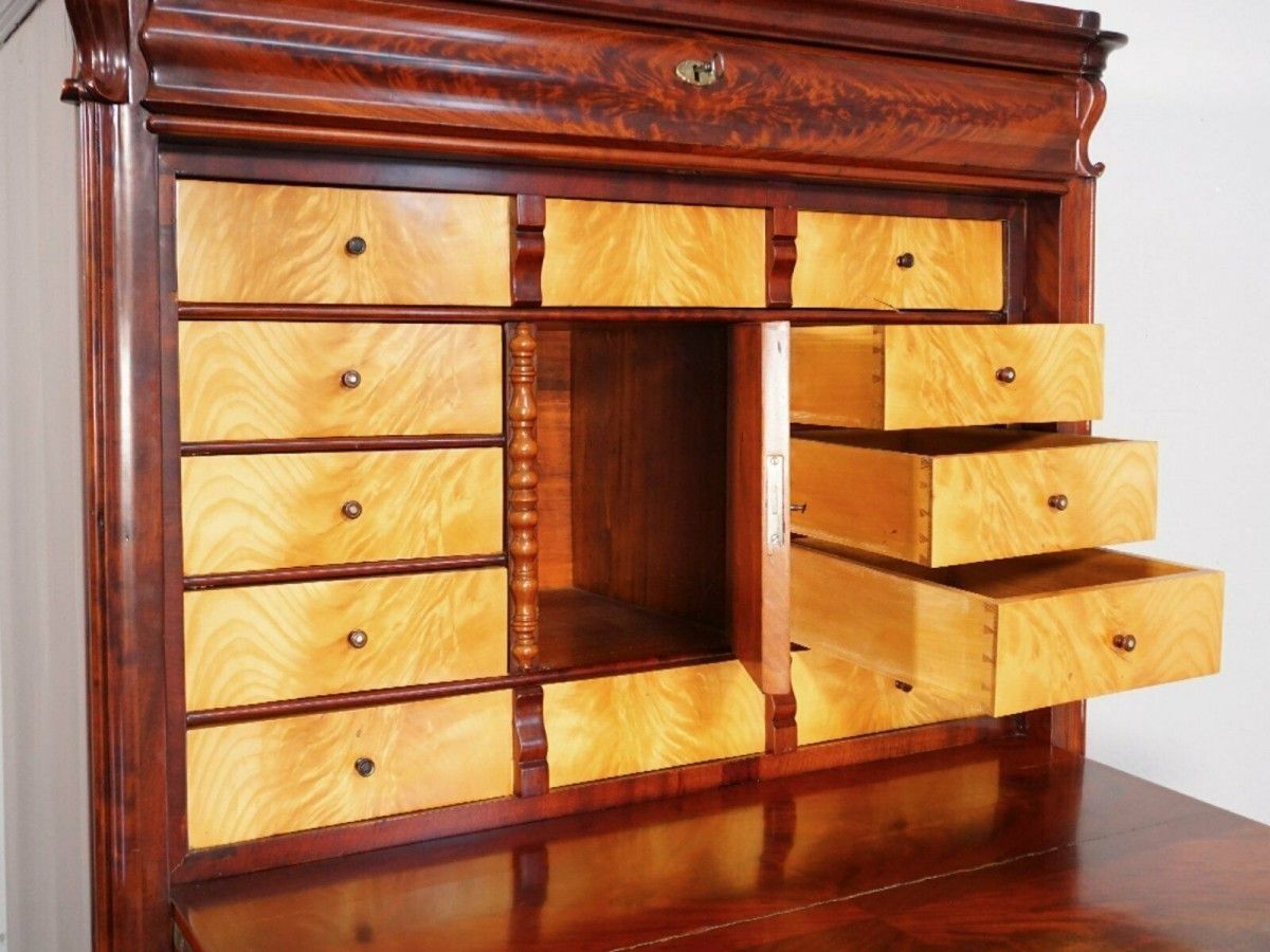 Standsekretär Louis Philippe Schrank Kommode Alt Antik