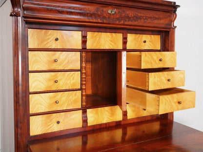 Standsekretär Louis Philippe Schrank Kommode Alt Antik