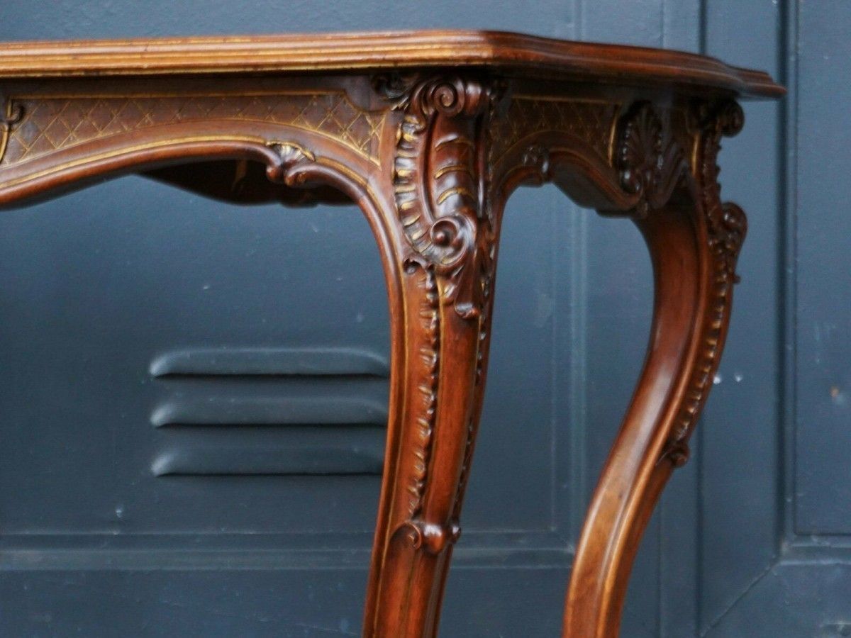 Tisch Wiener Barock Schreibtisch Nussbaum Alt Antik