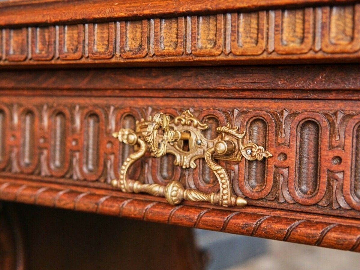 Schreibtisch Wangenschreibtisch  Desk Sekretär Büro Tisch 2104_1402