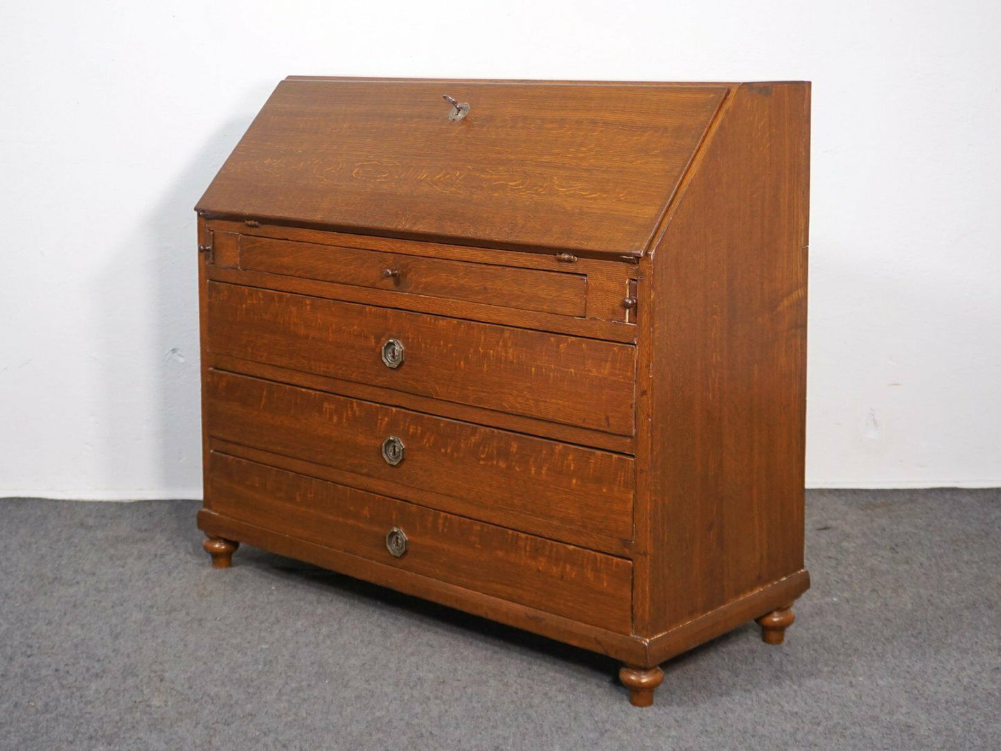 Schrägklappen-Sekretär Schreibtisch Kinder Alt Antik 2000_0041