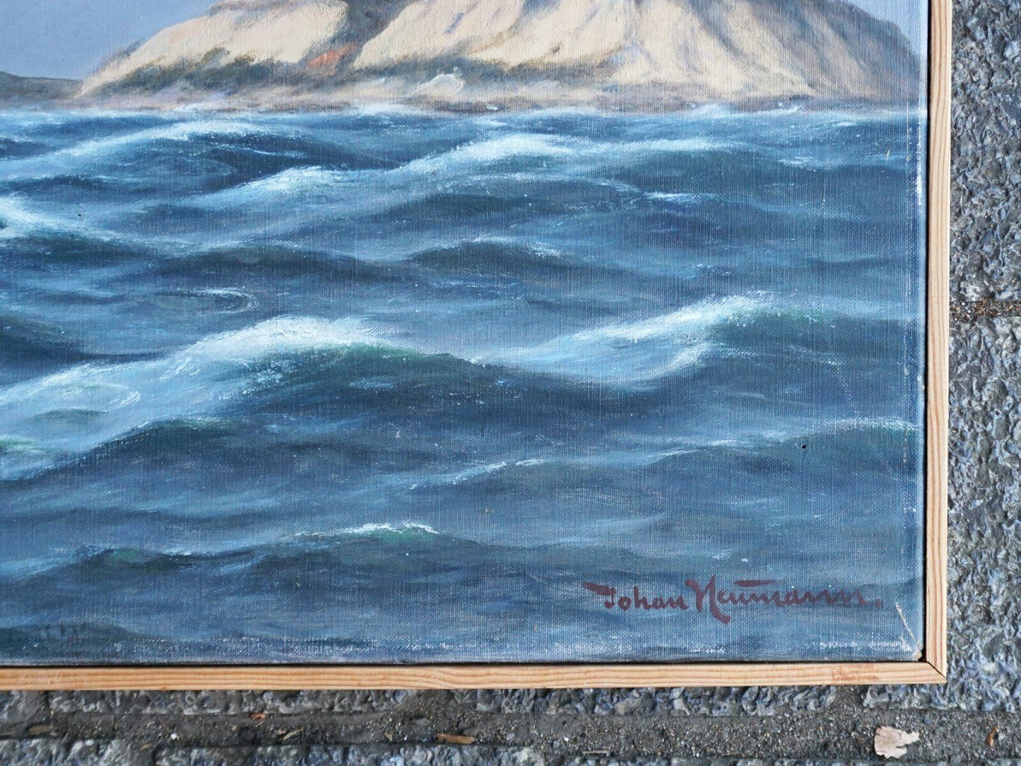 Ölgemälde J.Neumann Maritim Marine Schiff Bild Antik 2000_0051