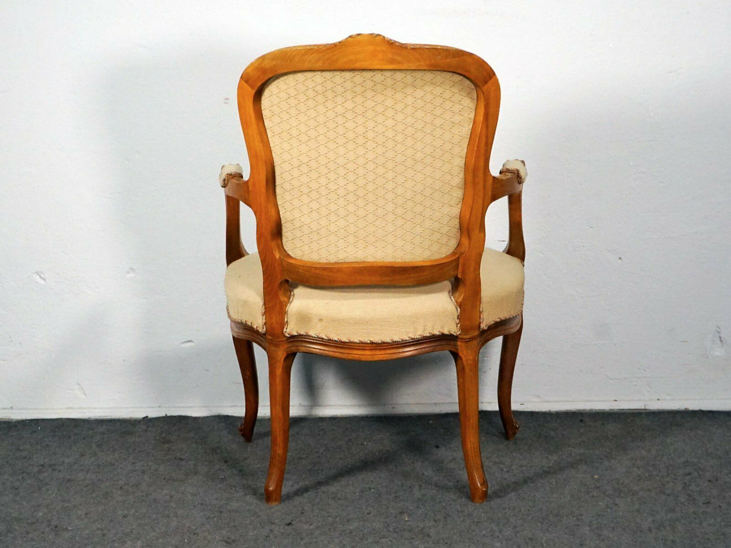 Armlehnsessel Rokoko-Stil Buche Stick Stuhl Alt Antik 2000_0063