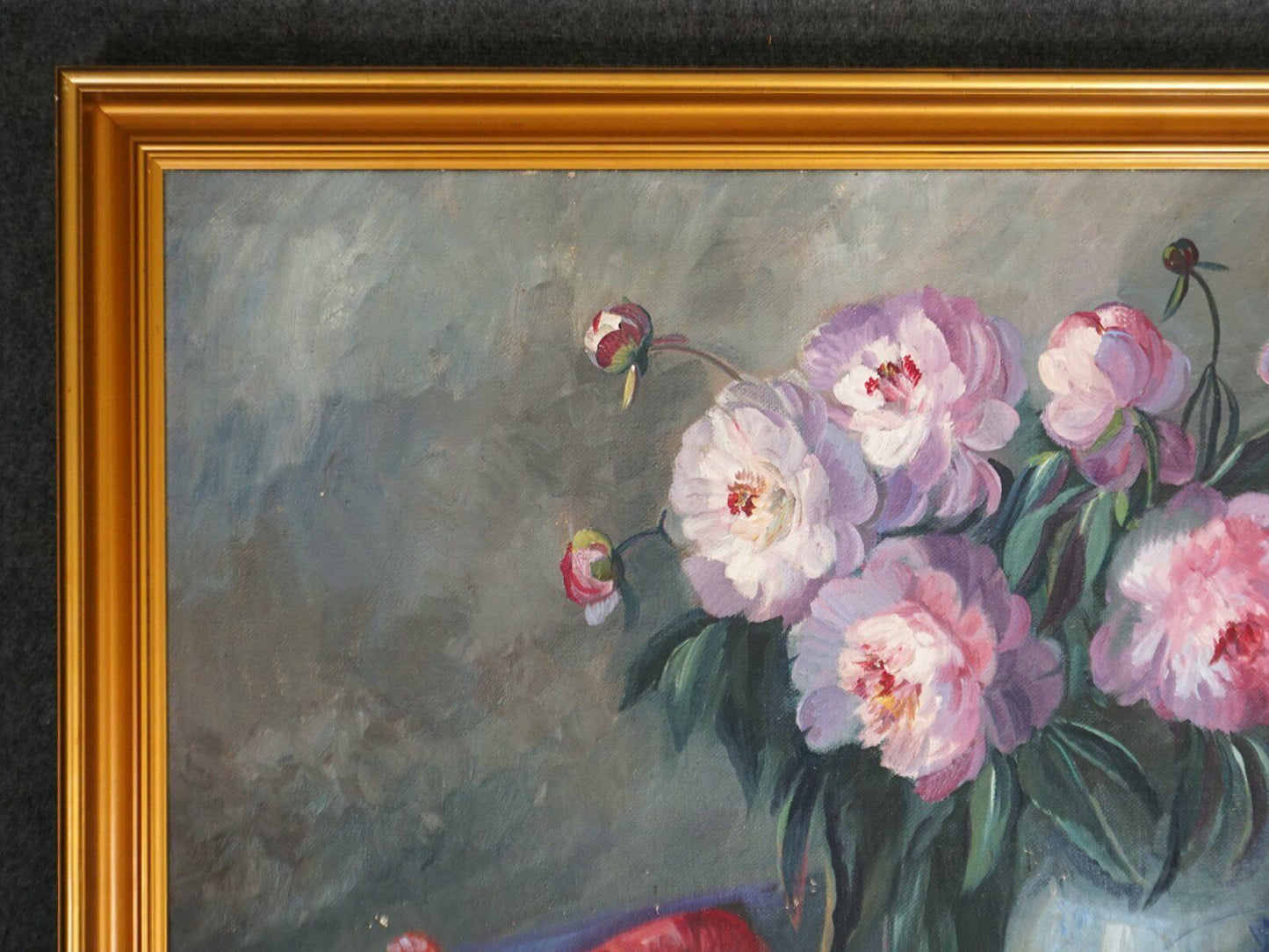 Ölgemälde J.B.Debois Stillleben Blumen Bild Alt Antik 2000_0030